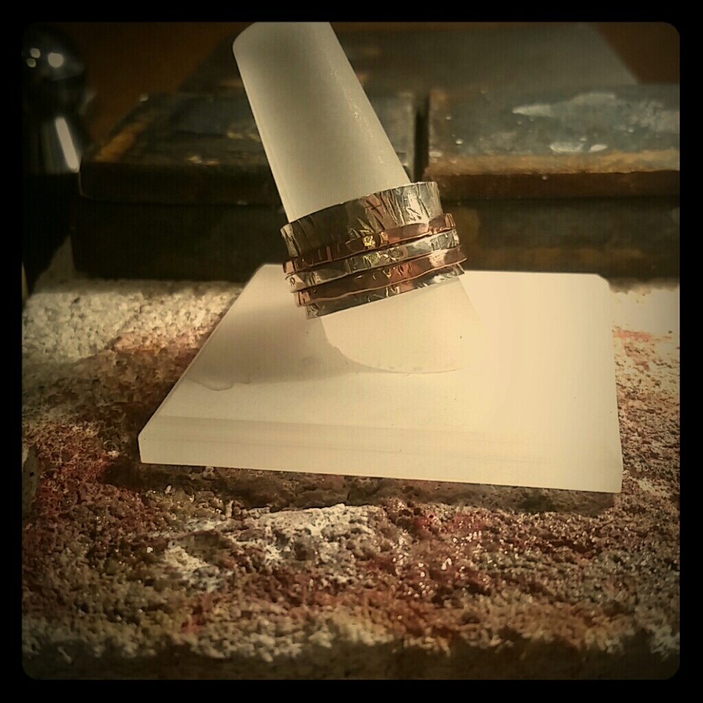 Sterling silver spinner ring